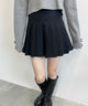 無地プリーツスカート