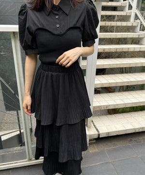 ビスチェデザイン半袖ブラウス