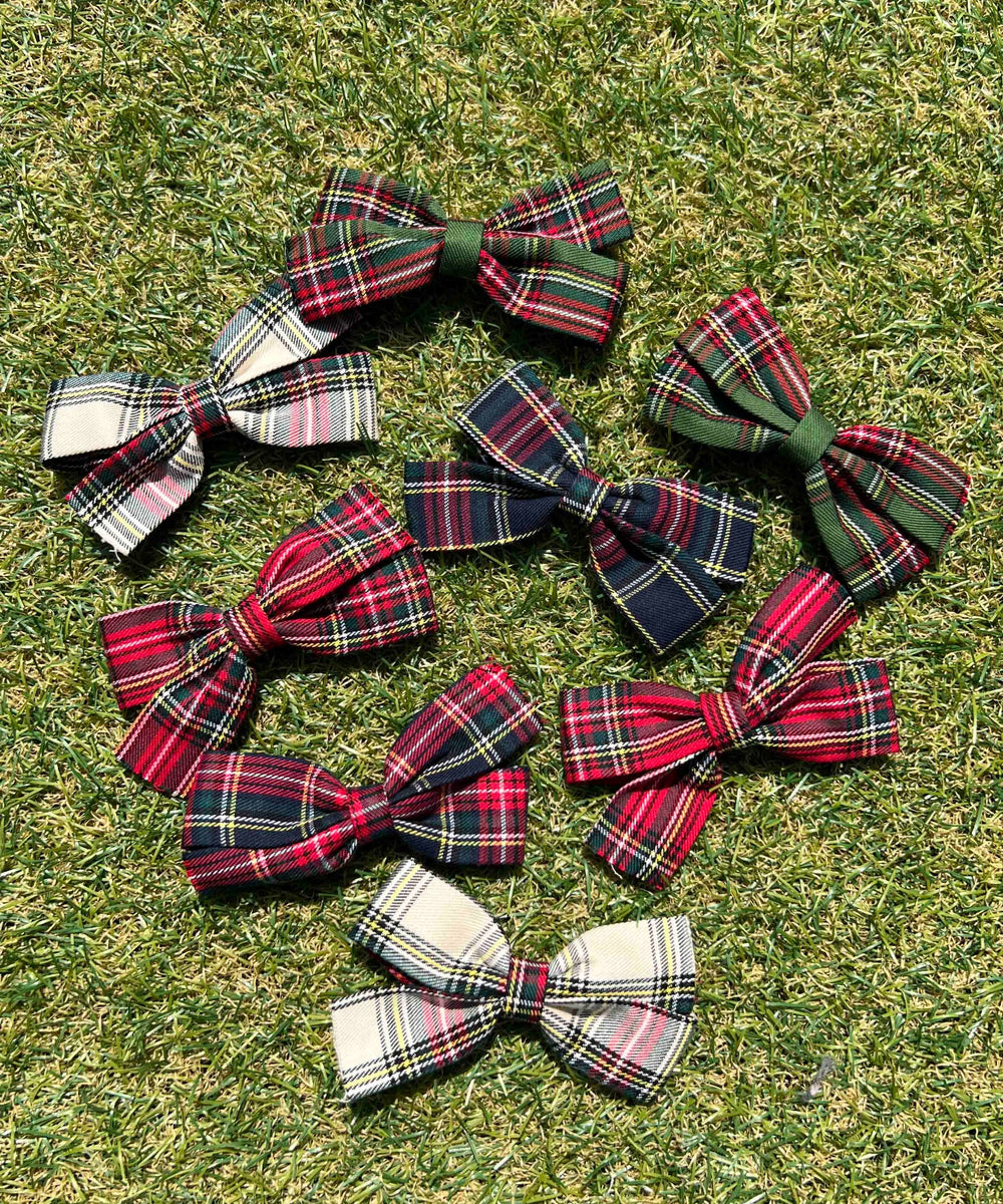 チェックリボンピン(2個セット)