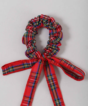 チェックリボンシュシュ