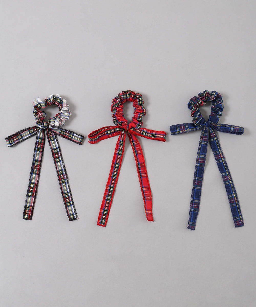 チェックリボンシュシュ