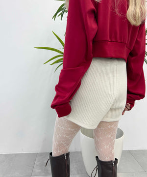 ニットショートパンツ