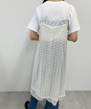 レイヤードシアーキャミワンピース