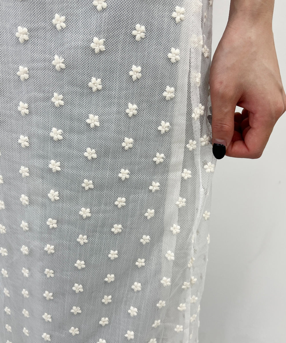 レイヤードシアーキャミワンピース