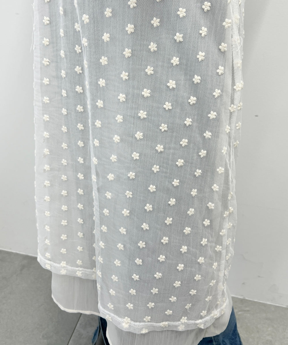 レイヤードシアーキャミワンピース