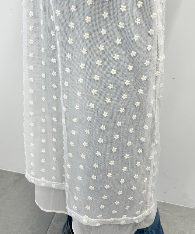 レイヤードシアーキャミワンピース