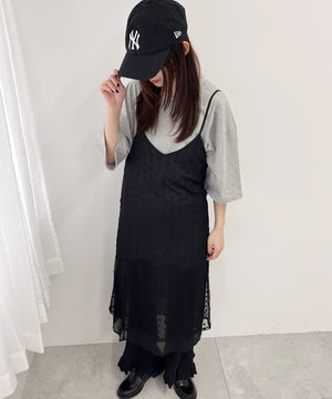 レイヤードシアーキャミワンピース