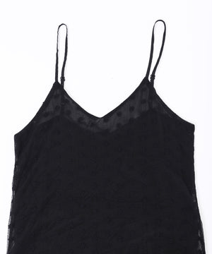 レイヤードシアーキャミワンピース