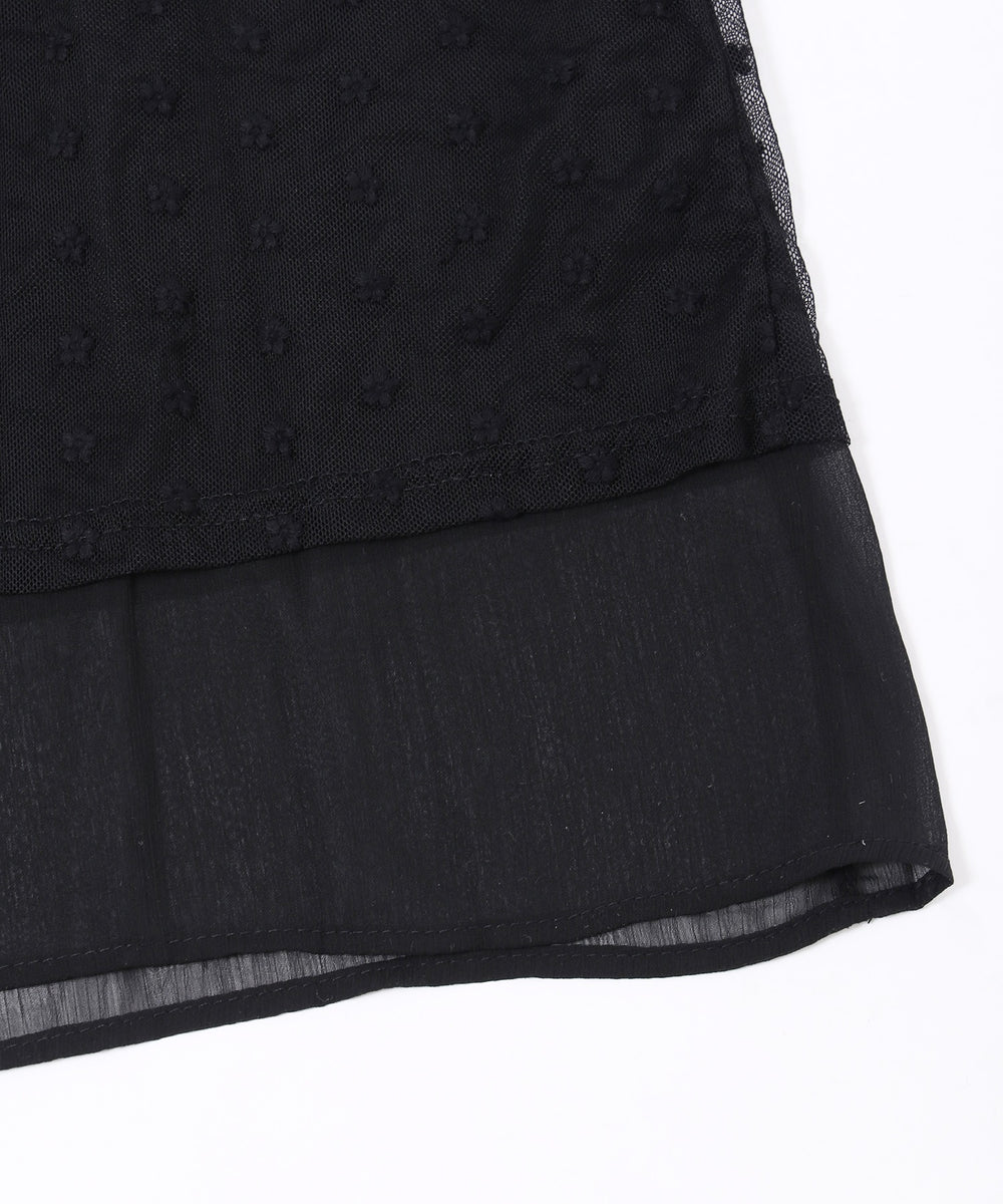 レイヤードシアーキャミワンピース