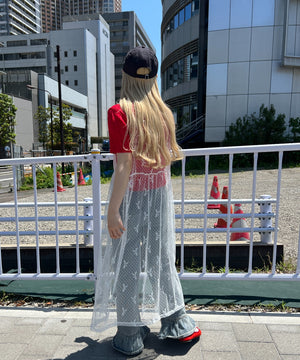 リボンシアーロングキャミワンピース