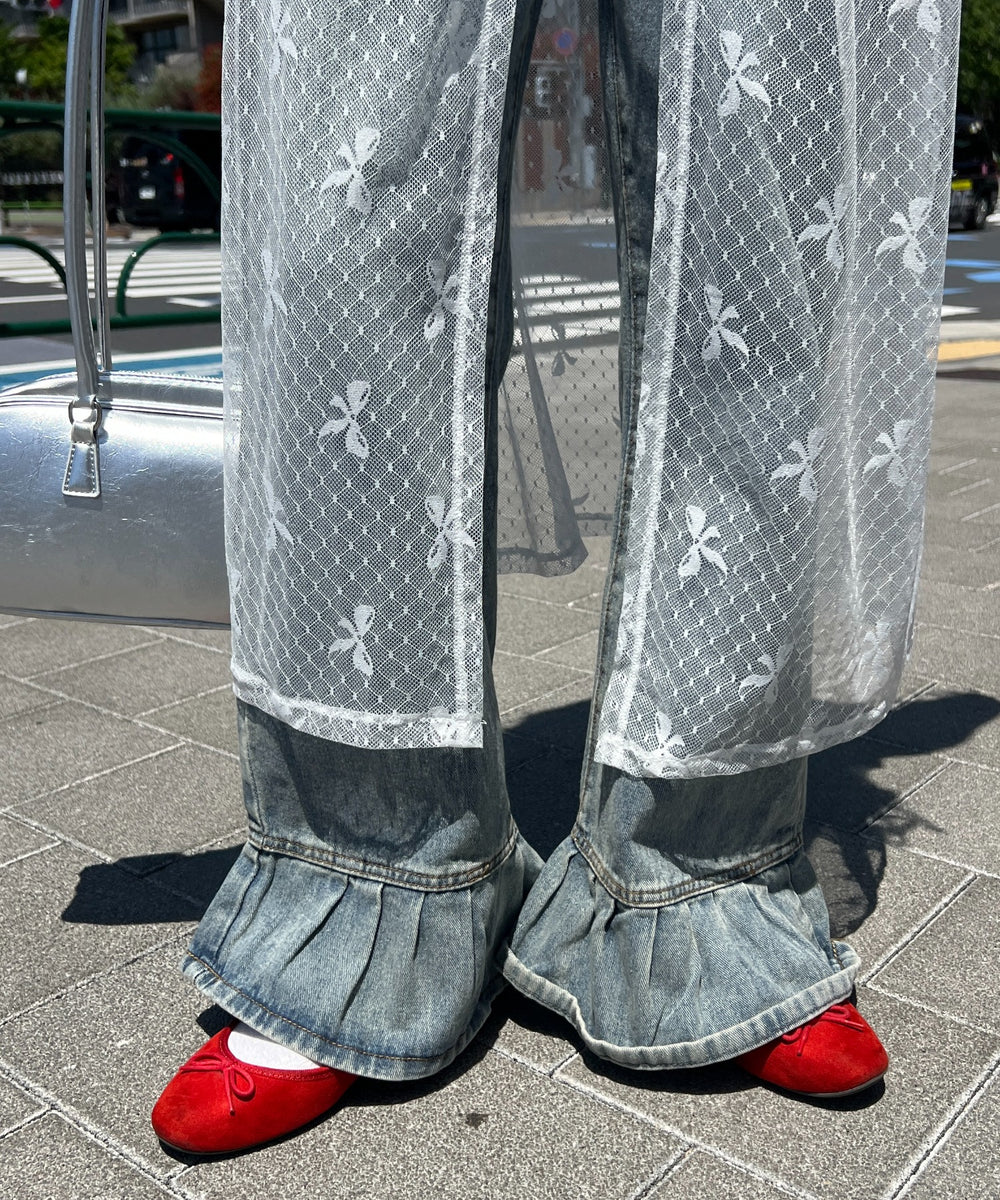 リボンシアーロングキャミワンピース