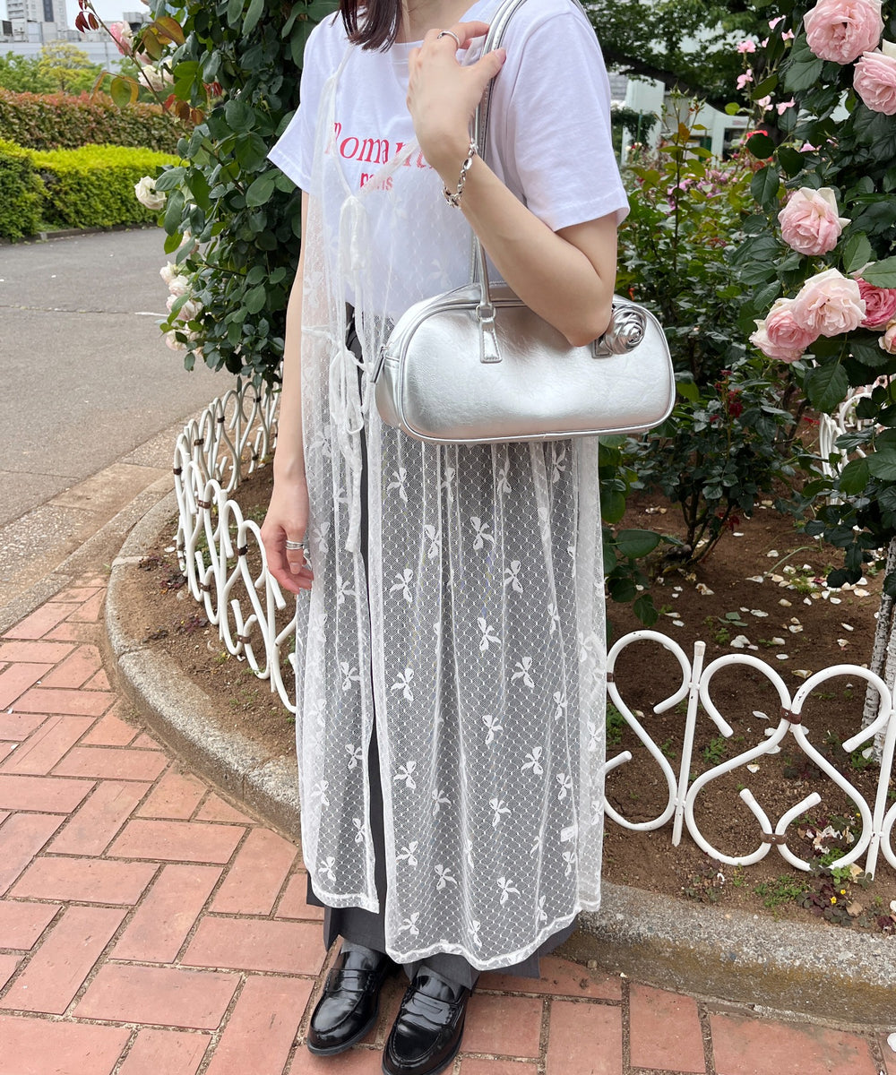 リボンシアーロングキャミワンピース