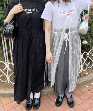 リボンシアーロングキャミワンピース