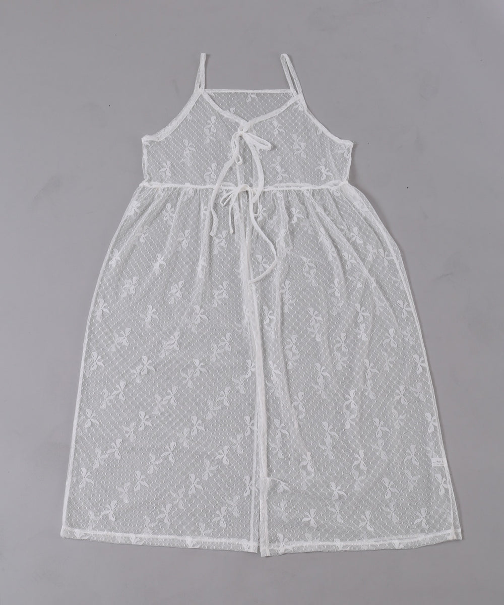 リボンシアーロングキャミワンピース