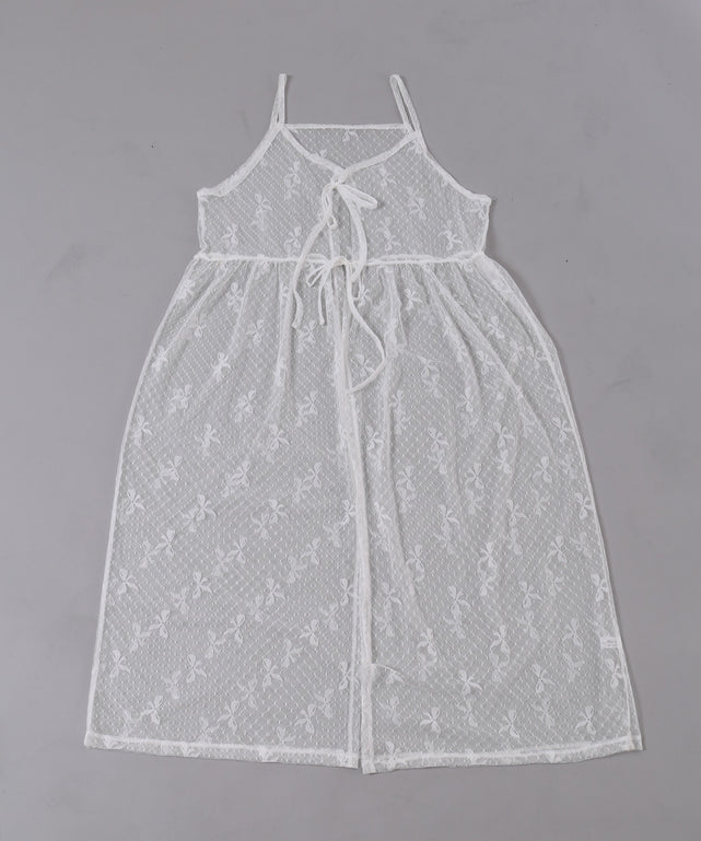 リボンシアーロングキャミワンピース