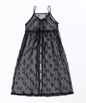 リボンシアーロングキャミワンピース