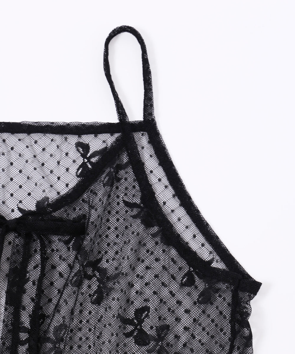 リボンシアーロングキャミワンピース