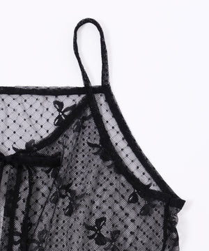 リボンシアーロングキャミワンピース