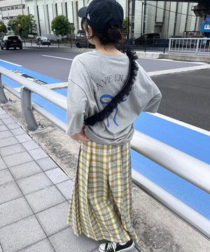 リボンプリントビッグTシャツ