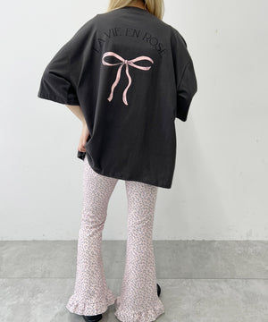 リボンプリントビッグTシャツ