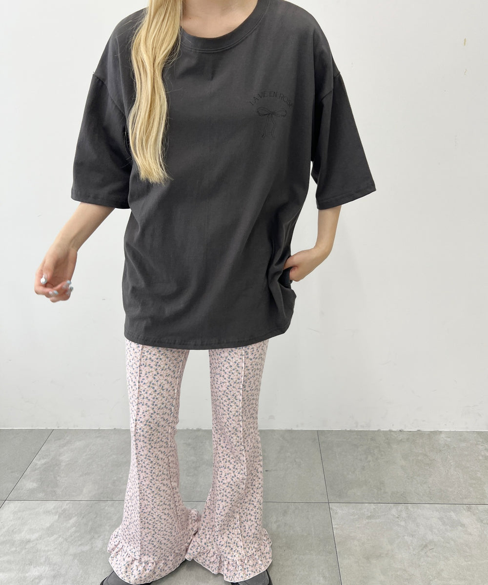 リボンプリントビッグTシャツ