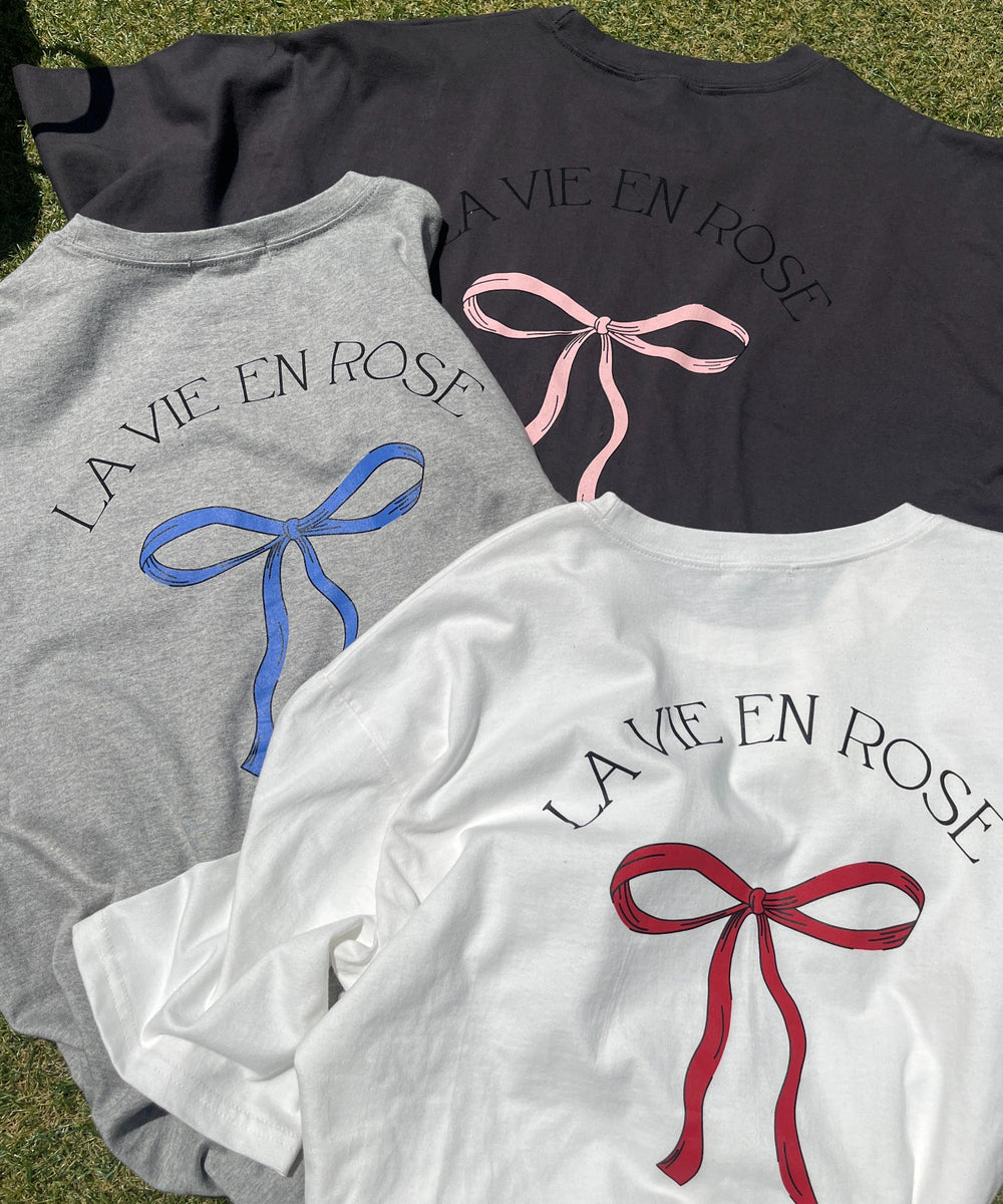 リボンプリントビッグTシャツ