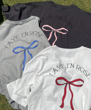 リボンプリントビッグTシャツ