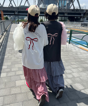 リボンプリントビッグTシャツ