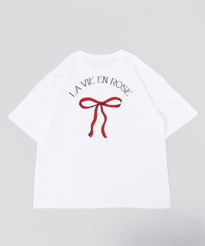 リボンプリントビッグTシャツ