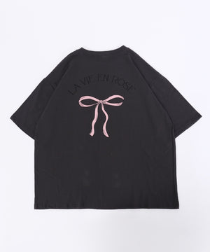 リボンプリントビッグTシャツ