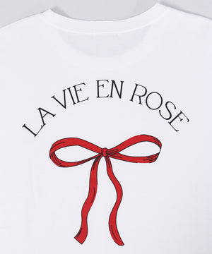 リボンプリントビッグTシャツ