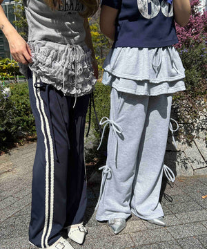 スカートレイヤードスウェットパンツ