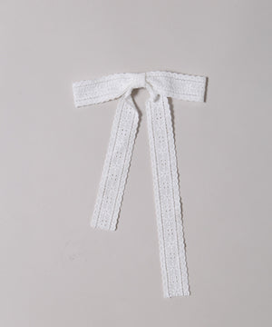 コットンレースリボンピン