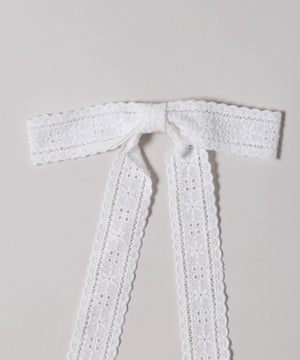 コットンレースリボンピン