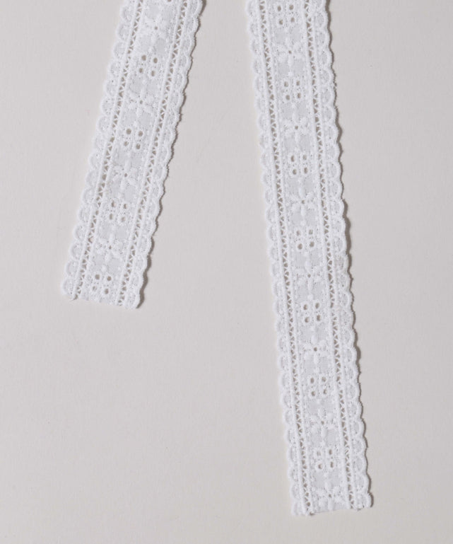 コットンレースリボンピン