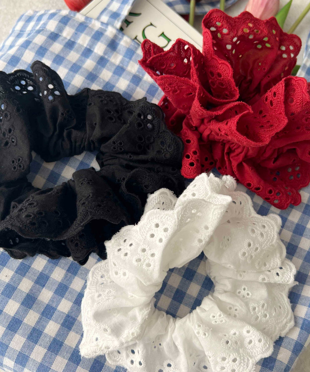 コットンレースシュシュ