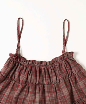 ティアードチェックキャミ