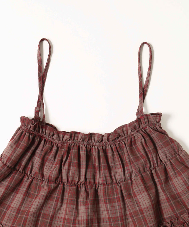 ティアードチェックキャミ