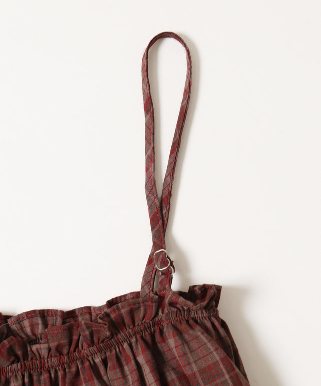 ティアードチェックキャミ