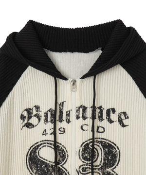 ラグランナンバリングジップPK