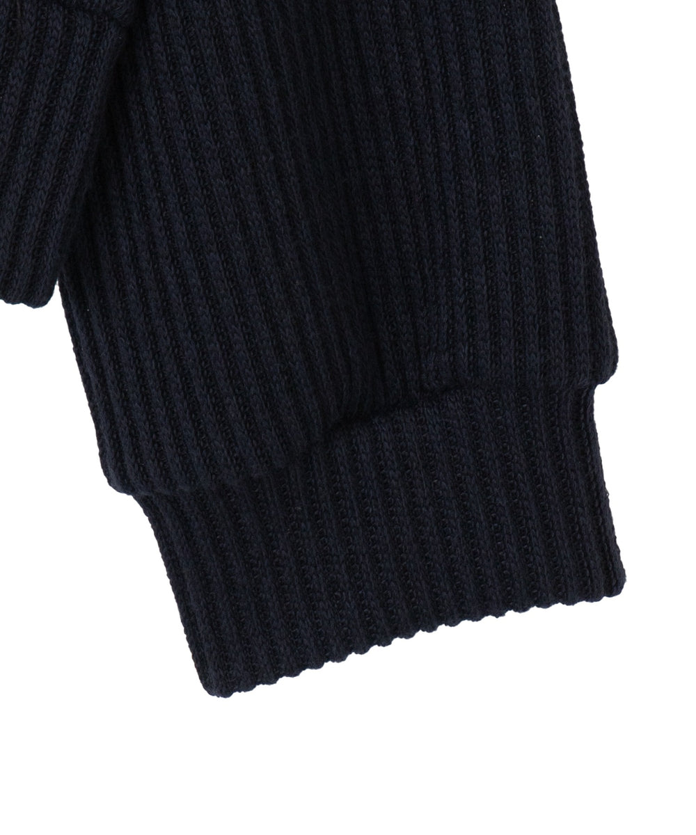 バイカラーニットジップパーカー