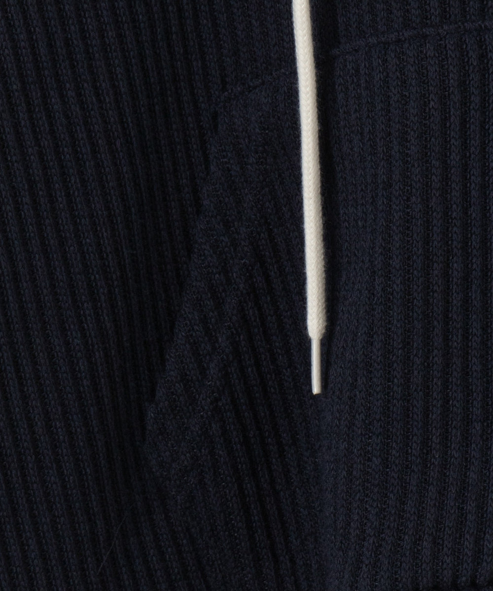 バイカラーニットジップパーカー