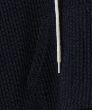 バイカラーニットジップパーカー