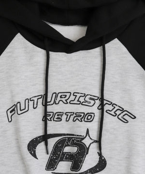 クロップドラグランパーカー