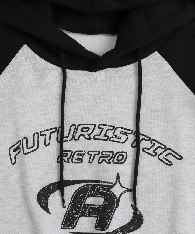 クロップドラグランパーカー