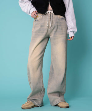 デニム淡　モデル:155cm M着用