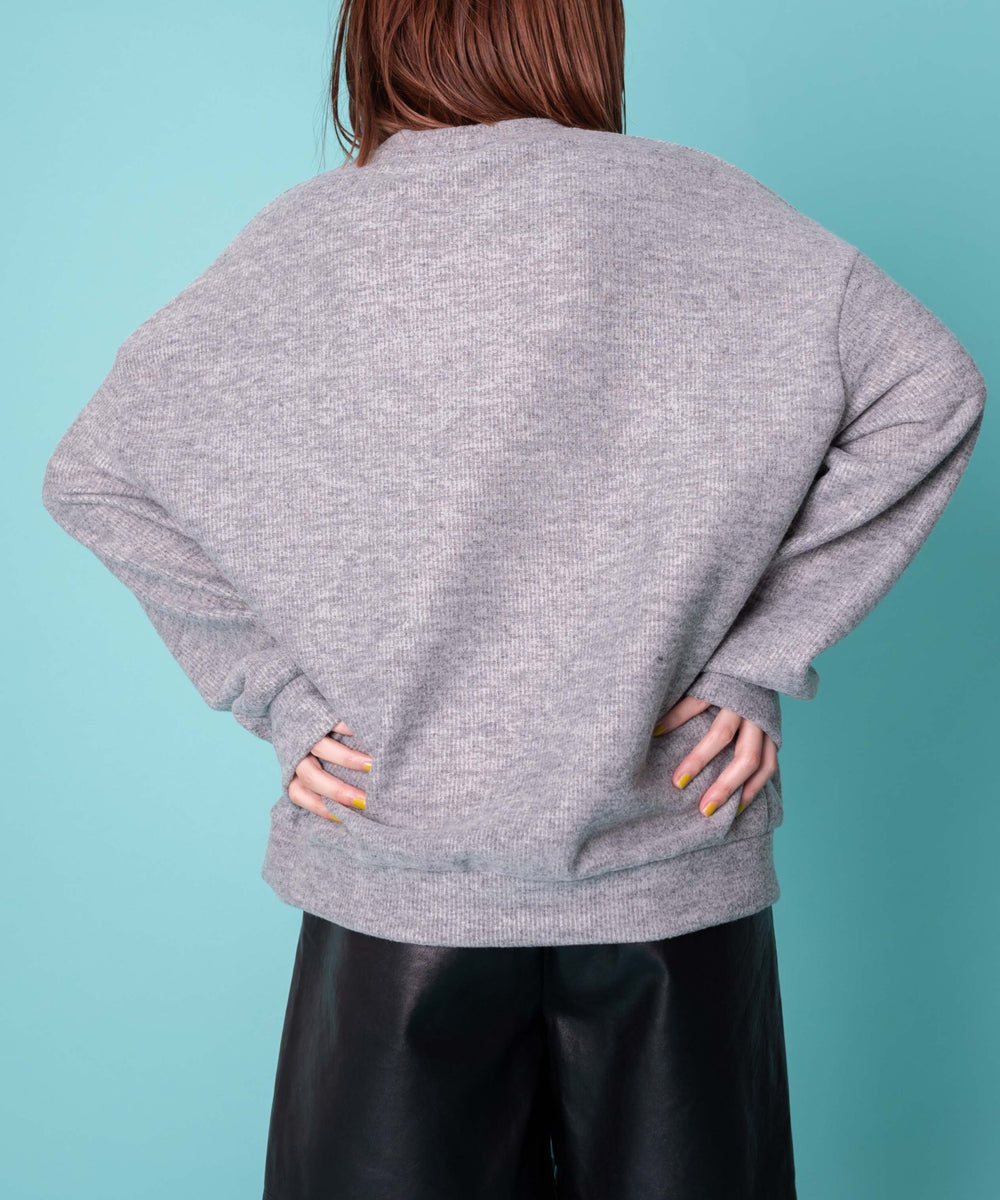 杢グレー　モデル:155cm F着用