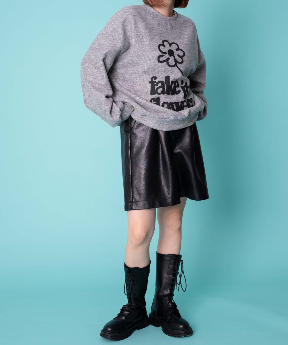 杢グレー　モデル:155cm F着用