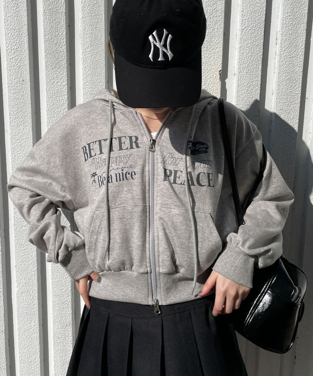 杢グレー　 モデル:155cm F着用