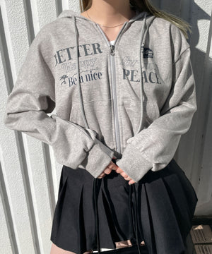 杢グレー　 モデル:155cm F着用